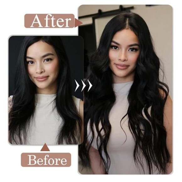 Clip in Hair Extensions Real Human Hair Jet Black Hair Extensions Clip ins Remy - Picture 5 of 7